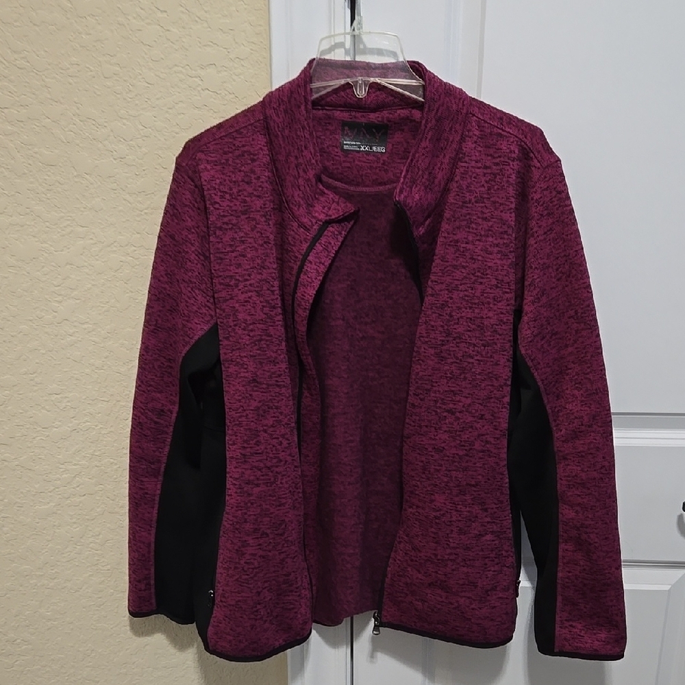 Marc New York Pink and Black Zip-Up Jacket With Pockets XXL